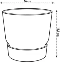 Elho Greenville bloempot 16 cm wit - afbeelding 5