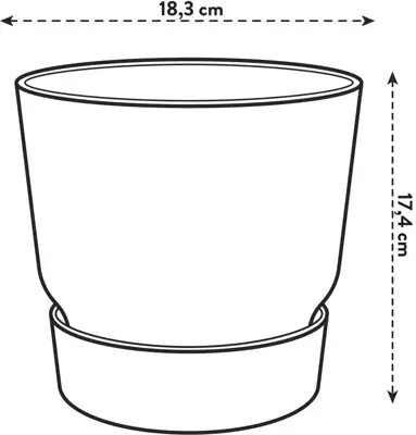 Elho Greenville bloempot 18 cm bladgroen - afbeelding 6