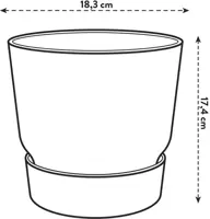 Elho Greenville bloempot 18 cm bladgroen - afbeelding 6