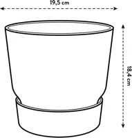 Elho Greenville bloempot 20 cm wit - afbeelding 5