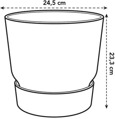 Elho Greenville bloempot 25 cm bladgroen - afbeelding 3