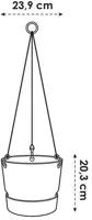 Elho Greenville Hangschaal kunststof 24 cm Goudkleurig Zand - afbeelding 6
