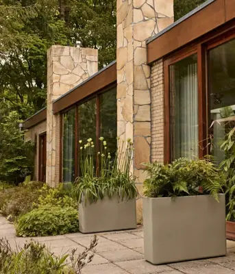 Elho June Brick Divider 80 - Beige - L 79 x B 29 x H 59 cm - Binnen en Buiten - 100% gerecycled - afbeelding 4