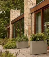 Elho June Brick Divider 80 - Beige - L 79 x B 29 x H 59 cm - Binnen en Buiten - 100% gerecycled - afbeelding 4