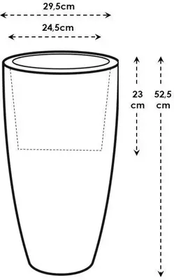 Elho June Round High 30 - Zwart - Ø 30 x H 53 cm - Binnen en Buiten - 100% gerecycled - afbeelding 5