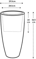 Elho June Round High 30 - Zwart - Ø 30 x H 53 cm - Binnen en Buiten - 100% gerecycled - afbeelding 5