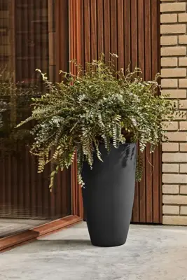 Elho June Round High 30 - Zwart - Ø 30 x H 53 cm - Binnen en Buiten - 100% gerecycled - afbeelding 4