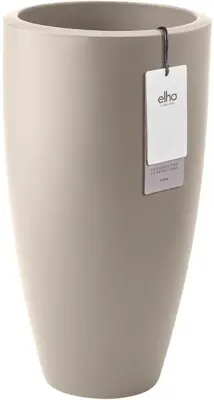 Elho June Round High 40 - Beige - Ø 39 x H 70 cm - Binnen en Buiten - 100% gerecycled - afbeelding 1