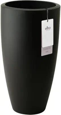 Elho June Round High 40 - Zwart - Ø 39 x H 70 cm - Binnen en Buiten - 100% gerecycled - afbeelding 1