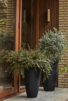 Elho June Round High 40 - Zwart - Ø 39 x H 70 cm - Binnen en Buiten - 100% gerecycled - afbeelding 4