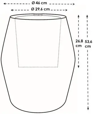 Elho June Split High 46 - Zwart - Ø 46 x H 53 cm - Binnen en Buiten - 100% gerecycled - afbeelding 7