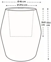 Elho June Split High 46 - Zwart - Ø 46 x H 53 cm - Binnen en Buiten - 100% gerecycled - afbeelding 7