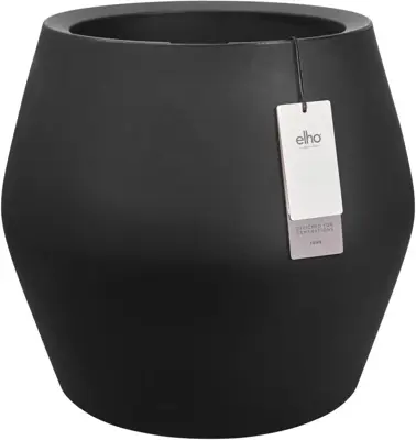 Elho June Split Low 46 - Zwart - Ø 46 x H 42 cm - Binnen en Buiten - 100% gerecycled - afbeelding 1