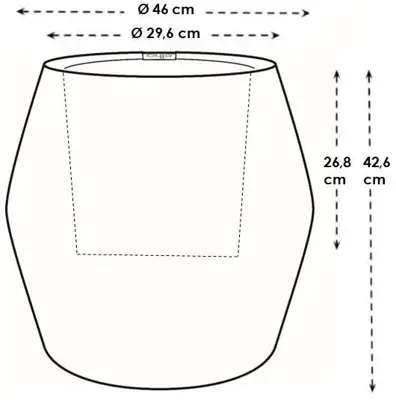 Elho June Split Low 46 - Zwart - Ø 46 x H 42 cm - Binnen en Buiten - 100% gerecycled - afbeelding 7