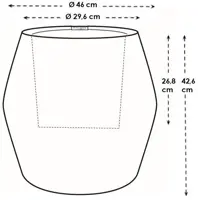 Elho June Split Low 46 - Zwart - Ø 46 x H 42 cm - Binnen en Buiten - 100% gerecycled - afbeelding 7