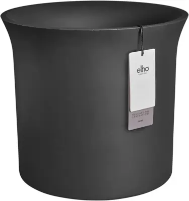 Elho June Tulip 40 - Zwart - Ø 39 x H 36 cm - Binnen en Buiten - 100% gerecycled - afbeelding 1