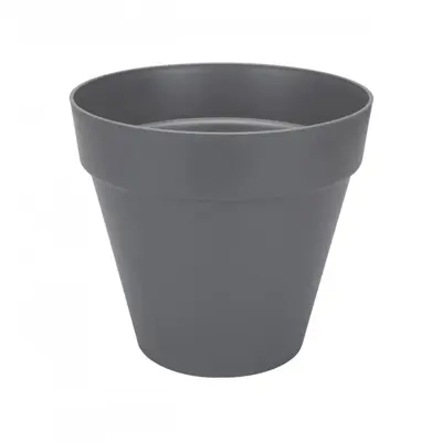 Elho loft urban bloempot rond 20 cm antraciet - afbeelding 1