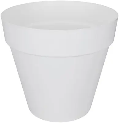 Elho loft urban bloempot rond 30 cm wit - afbeelding 1