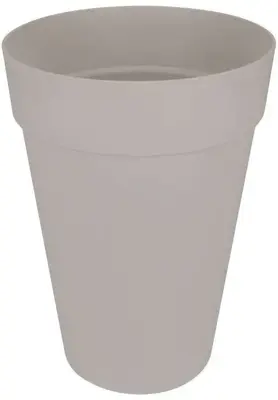 Elho loft urban bloempot rond hoog 35 warm grijs - afbeelding 1
