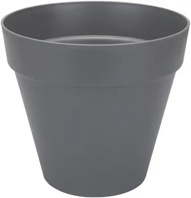 Elho loft urban bloempot rond met wielen 40 cm antraciet - afbeelding 1