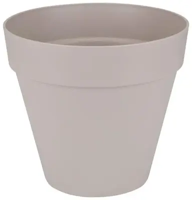 Elho loft urban rond weels bloempot 50 warm grijs - afbeelding 1