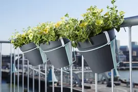 Elho loft urban terrace plantenbak met wielen 70 cm wit - afbeelding 2