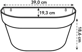 Elho loft urban wandbak 40 cm antraciet - afbeelding 3