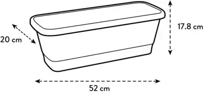 Elho Noa balkonbak M 52cm warm grijs - afbeelding 6
