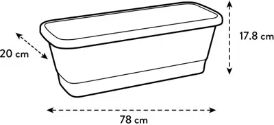 Elho Noa balkonbak XL 80cm warm grijs - afbeelding 9