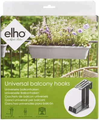 Elho Noa Universele Balkonhaken Metaal Living Black - afbeelding 8