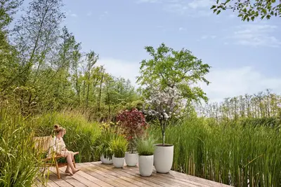 elho plantenbak sereh hoog d30 h41cm Paddenstoel beige - afbeelding 5