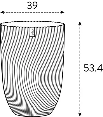 elho plantenbak sereh hoog d40 h53cm Paddenstoel beige - afbeelding 7