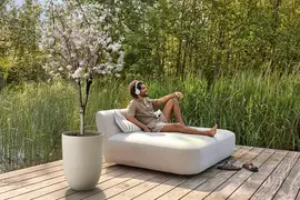 elho plantenbak sereh hoog d40 h53cm Paddenstoel beige - afbeelding 6