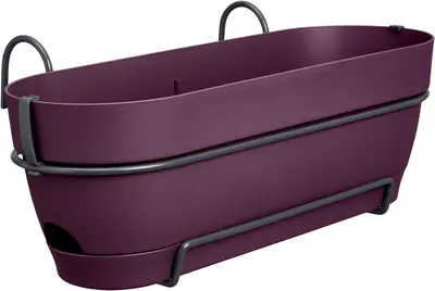 elho plantenbak vibia campana balkonbak allin1 d50 h17cm Esdoorn paars - afbeelding 1