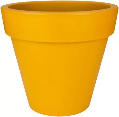 Elho pure bloempot rond 50 cm cm oker - afbeelding 1