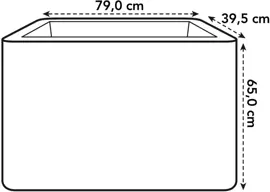 Elho pure soft brick divider large plantenbak met wielen concrete - afbeelding 4