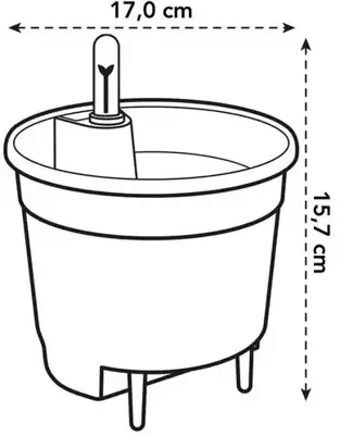 Elho Self-watering Insert Waterreservoir 17 cm living black - afbeelding 3