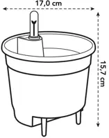 Elho Self-watering Insert Waterreservoir 17 cm living black - afbeelding 3