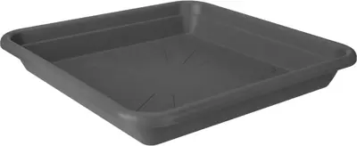 Elho universele plantenschotel vierkant 25 cm antraciet - afbeelding 2