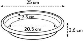 Elho universele schotel rond 25 cm terra - afbeelding 2