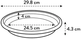 Elho universele schotel rond 30 cm antraciet - afbeelding 2
