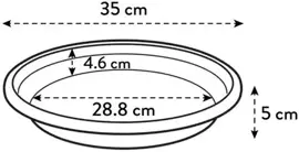 Elho universele schotel rond 35 cm antraciet - afbeelding 2