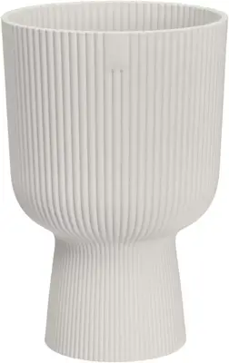 Elho vibes fold coupe bloempot 14 cm Zijdewit - afbeelding 1