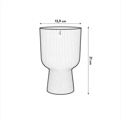 Elho vibes fold coupe bloempot 14 cm Zijdewit - afbeelding 7