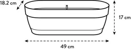 Elho Vibia Campana balkonbak 50 cm antraciet - afbeelding 6