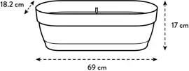 Elho Vibia Campana balkonbak 70cm antraciet - afbeelding 5