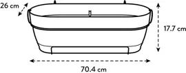 Elho Vibia Campana balkonbak Allin1 70 cm antraciet - afbeelding 6