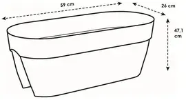 Elho Vibia Campana flower bridge 60 cm honinggeel - afbeelding 6