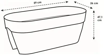 Elho Vibia Campana flower bridge 60 cm terra - afbeelding 6