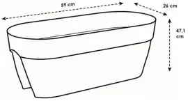Elho Vibia Campana flower bridge 60 cm zijdewit - afbeelding 6